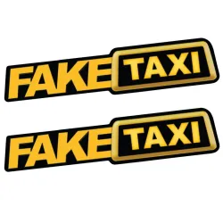 Fake Taxi - autocollant réfléchissant - décal 2 pièces